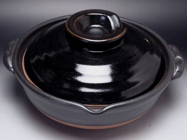 柚子天目　7号深鍋（1～2人用）【日本製萬古焼土鍋】