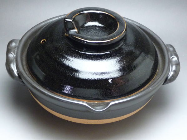 柚子天目　6号深鍋（一人用）【日本製萬古焼土鍋】