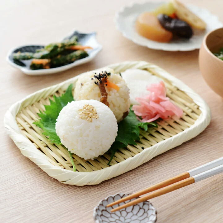 角型竹ざる　盆ざる　角型　6寸　18×13　　日本製のサムネイル