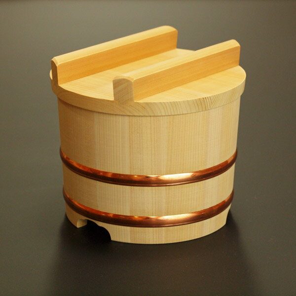 【送料無料】木製おひつ-木曽さわらの特級厚口のせびつ　3合