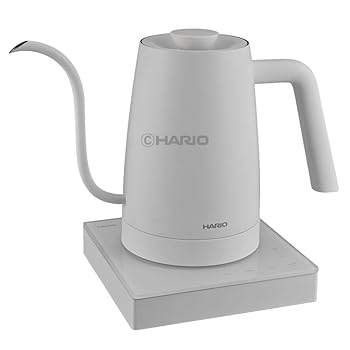 【中古】HARIO(ハリオ) エレクトリックケトル ライラ 電気ケトル 温度調節 保温機能 軽量設計 最大容量800mL ホワイト コーヒードリップ コーヒーケトル