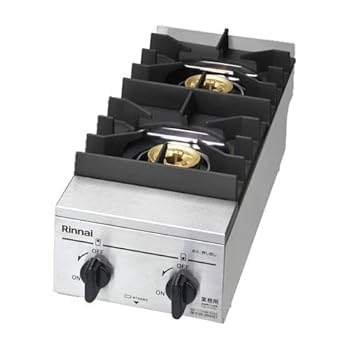 【中古】リンナイ 業務用ガスコンロ(プロパンガス用) 【縦型タイプ】 2口 RSB-210S...