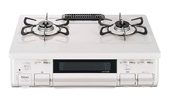 【中古】パロマ ガステーブル PA-S45H-L 都市ガス(13A)用 左強火力 水なし片面焼き ホワイト 高さ218×幅592×奥行461