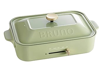 【中古】BRUNO コンパクトホットプレート BOE021-GR グリーン BOE021-GR【メーカー名】【メーカー型番】【ブランド名】BRUNO ホットプレート 【商品説明】BRUNO コンパクトホットプレート BOE021-GR グリーン BOE021-GR横幅:375mm 高さ:140mm 奥行:235mm本体:スチール/フェノール樹脂、プレート:アルミダイキャストAC100Vプレート取り替え式温度調節当店では初期不良に限り、商品到着から7日間は返品を 受付けております。お問い合わせ・メールにて不具合詳細をご連絡ください。他モールとの併売品の為、完売の際はキャンセルご連絡させて頂きます。中古品の商品タイトルに「限定」「初回」「保証」「DLコード」などの表記がありましても、特典・付属品・帯・保証等は付いておりません。電子辞書、コンパクトオーディオプレーヤー等のイヤホンは写真にありましても衛生上、基本お付けしておりません。※未使用品は除く品名に【import】【輸入】【北米】【海外】等の国内商品でないと把握できる表記商品について国内のDVDプレイヤー、ゲーム機で稼働しない場合がございます。予めご了承の上、購入ください。掲載と付属品が異なる場合は確認のご連絡をさせて頂きます。ご注文からお届けまで1、ご注文⇒ご注文は24時間受け付けております。2、注文確認⇒ご注文後、当店から注文確認メールを送信します。3、お届けまで3〜10営業日程度とお考えください。4、入金確認⇒前払い決済をご選択の場合、ご入金確認後、配送手配を致します。5、出荷⇒配送準備が整い次第、出荷致します。配送業者、追跡番号等の詳細をメール送信致します。6、到着⇒出荷後、1〜3日後に商品が到着します。　※離島、北海道、九州、沖縄は遅れる場合がございます。予めご了承下さい。お電話でのお問合せは少人数で運営の為受け付けておりませんので、お問い合わせ・メールにてお願い致します。営業時間　月〜金　11:00〜18:00★お客様都合によるご注文後のキャンセル・返品はお受けしておりませんのでご了承ください。0