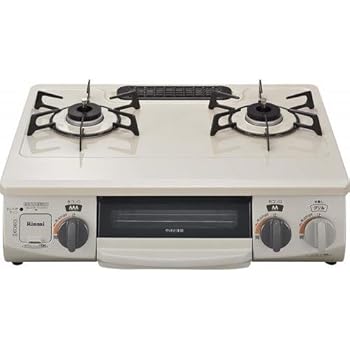 【中古】水無し片面焼グリル付ガステーブル DCM01BEL LPガス用/左強火 LPガス用