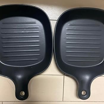 【中古】陶器製 スキレット風 グリルプレート 2枚セット 耐熱皿