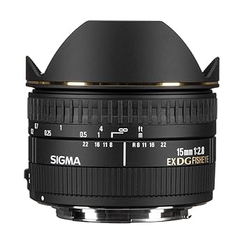 Digital Camera - 【中古】SIGMA 単焦点魚眼レンズ 15mm F2.8 EX DG DIAGONAL FISHEYE キヤノン用 対角線魚眼 フルサイズ対応 476403