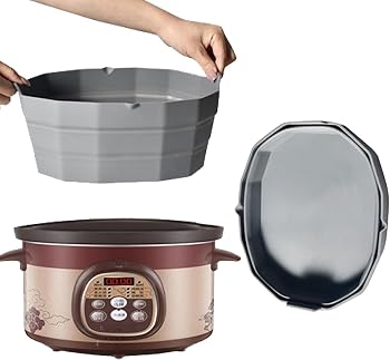 【中古】シリコーン スロークッカー ライナー, シリコーン再利用可能な漏れ防止ス...