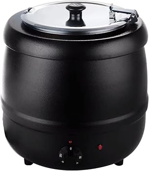 【中古】JoyeeLii 業務用電気式スープウォーマー温度調整と,10L食品用スープ釜ウォ...