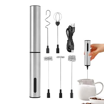 SOUFLY ミルクフォーマー | 電動 コーヒーフォーマー,充電式 静音 泡立て器 3段階調整 持ち運び可能 ティー 抹茶 チョコレート カフェ キッチン