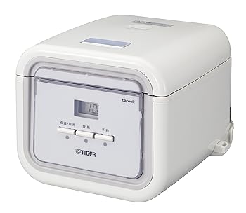 【中古】TIGER マイコン炊飯ジャー 炊きたてtacook 3合炊き シンプルホワイト JAJ-A551WS