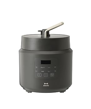 【中古】BRUNO ブルーノ デイリー圧力クッカー BOE155 電気圧力鍋 鍋 モード 圧力鍋 電気 圧力なべ 1.2L 自動調理 時短 炊飯 炊飯器 ギフト 保温 自炊 無水調理 煮込み 蒸し調理 低温調理 スロー調理 発酵調理 チャコール BOE155-CH【メーカー名】【メーカー型番】【ブランド名】BRUNO 電気圧力鍋 【商品説明】BRUNO ブルーノ デイリー圧力クッカー BOE155 電気圧力鍋 鍋 モード 圧力鍋 電気 圧力なべ 1.2L 自動調理 時短 炊飯 炊飯器 ギフト 保温 自炊 無水調理 煮込み 蒸し調理 低温調理 スロー調理 発酵調理 チャコール BOE155-CH[原産国]:中国製[採寸]:サイズ:W225×H280×D240mm/重量:2900g機能：調理容量：約1.2L/ 呼び容量(満水容量)：約2.0L、定格消費電力：700W、使用最高圧力：70kPaゲージ圧4種の楽々メニュー、予約モード、お気に入り登録モード、レシピモード（9種類の調理機能）、保温モード電源：AC100V当店では初期不良に限り、商品到着から7日間は返品を 受付けております。お問い合わせ・メールにて不具合詳細をご連絡ください。他モールとの併売品の為、完売の際はキャンセルご連絡させて頂きます。中古品の商品タイトルに「限定」「初回」「保証」「DLコード」などの表記がありましても、特典・付属品・帯・保証等は付いておりません。電子辞書、コンパクトオーディオプレーヤー等のイヤホンは写真にありましても衛生上、基本お付けしておりません。※未使用品は除く品名に【import】【輸入】【北米】【海外】等の国内商品でないと把握できる表記商品について国内のDVDプレイヤー、ゲーム機で稼働しない場合がございます。予めご了承の上、購入ください。掲載と付属品が異なる場合は確認のご連絡をさせて頂きます。ご注文からお届けまで1、ご注文⇒ご注文は24時間受け付けております。2、注文確認⇒ご注文後、当店から注文確認メールを送信します。3、お届けまで3〜10営業日程度とお考えください。4、入金確認⇒前払い決済をご選択の場合、ご入金確認後、配送手配を致します。5、出荷⇒配送準備が整い次第、出荷致します。配送業者、追跡番号等の詳細をメール送信致します。6、到着⇒出荷後、1〜3日後に商品が到着します。　※離島、北海道、九州、沖縄は遅れる場合がございます。予めご了承下さい。お電話でのお問合せは少人数で運営の為受け付けておりませんので、お問い合わせ・メールにてお願い致します。営業時間　月〜金　11:00〜18:00★お客様都合によるご注文後のキャンセル・返品はお受けしておりませんのでご了承ください。0