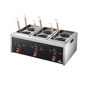 【中古】Deerou電気式ゆで麺器 業務用麺茹で器 多用途 うどん ラーメン てぼ 麺湯切り パスタ揚げ 茹で上げ 煮込み料理 煮物 40~110℃ 調節可能な温度 保温機能あり 省エネ 防錆でお手入れが簡単 飲食店家庭用 業務用 (シルバー,3気筒6穴)【メーカー名】【メーカー型番】【ブランド名】Deerou スチームクッカー 【商品説明】Deerou電気式ゆで麺器 業務用麺茹で器 多用途 うどん ラーメン てぼ 麺湯切り パスタ揚げ 茹で上げ 煮込み料理 煮物 40~110℃ 調節可能な温度 保温機能あり 省エネ 防錆でお手入れが簡単 飲食店家庭用 業務用 (シルバー,3気筒6穴)【急速に加熱 温度制御】M型の発熱管は水を急速に沸点に到達させ、麺を均一に熱を受けます。お好みの温度を調整しやすい。60℃から110℃まで調整可能なので、このマシンは多目的に使用でき、おでん/うどん/餃子/シチュー/しゃぶしゃぶ/麺/麺/ワンタン/スープ/ピリ辛鍋などを作ることができます。【一機多役】おでん/うどん/ギョーザ/煮物/しゃぶしゃぶ/麺/粉/ワンタン/汁物/マーラータン。ご注意：空焼き防止のため、電源を入れただけではヒーターが動作しませんので、必ず水を入れてから動作確認して下さい。【優れたステンレス鋼素材】：この電気式ゆで?器全体には耐久性に優れ錆びにくい衛生的なステンレスを採用しました。また、槽内のコーナー部に丸い角加工を施しましたので、清掃がしやすく衛生的です。槽の壁には傾斜をつけ、跳ねた湯を自然に槽に戻します。【便利な電気式ゆで?機】：この電気式ゆで?器はコンパクトで場所を取らず、どんなところにも設置できます。簡単操作で、確実な温度管理が出来るため、調理の均一化が図れます。麺ゆでの湯温をサーモスタットにセットするだけで最適な温度が維持できます。【ご注意】：空焼き防止のため、使用する前に必ず水が足りるかとうかを確認して下さい！当店では初期不良に限り、商品到着から7日間は返品を 受付けております。お問い合わせ・メールにて不具合詳細をご連絡ください。他モールとの併売品の為、完売の際はキャンセルご連絡させて頂きます。中古品の商品タイトルに「限定」「初回」「保証」「DLコード」などの表記がありましても、特典・付属品・帯・保証等は付いておりません。電子辞書、コンパクトオーディオプレーヤー等のイヤホンは写真にありましても衛生上、基本お付けしておりません。※未使用品は除く品名に【import】【輸入】【北米】【海外】等の国内商品でないと把握できる表記商品について国内のDVDプレイヤー、ゲーム機で稼働しない場合がございます。予めご了承の上、購入ください。掲載と付属品が異なる場合は確認のご連絡をさせて頂きます。ご注文からお届けまで1、ご注文⇒ご注文は24時間受け付けております。2、注文確認⇒ご注文後、当店から注文確認メールを送信します。3、お届けまで3〜10営業日程度とお考えください。4、入金確認⇒前払い決済をご選択の場合、ご入金確認後、配送手配を致します。5、出荷⇒配送準備が整い次第、出荷致します。配送業者、追跡番号等の詳細をメール送信致します。6、到着⇒出荷後、1〜3日後に商品が到着します。　※離島、北海道、九州、沖縄は遅れる場合がございます。予めご了承下さい。お電話でのお問合せは少人数で運営の為受け付けておりませんので、お問い合わせ・メールにてお願い致します。営業時間　月〜金　11:00〜18:00★お客様都合によるご注文後のキャンセル・返品はお受けしておりませんのでご了承ください。0