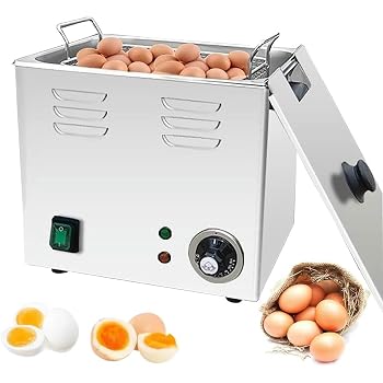 【中古】業務用エッグボイラー、2600Wステンレス製エッグクッカー（メッシュバスケ...