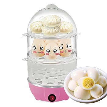 【中古】電気ゆで卵調理器 3段電気卵蒸し器