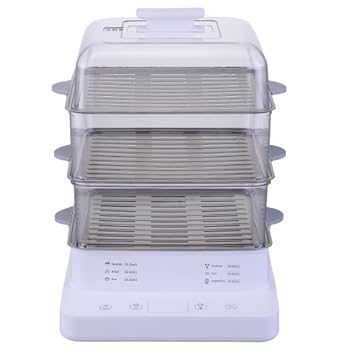 【中古】多機能電気蒸し器 3層 24L 大容量 全自動 24時間予約 9秒急速加熱 2時間保温 乾燥やけど防止 お手入れ簡単 簡単操作 多シーン対応 家庭用朝食蒸し器 (ホワイト-ステンレス製蒸し器)【メーカー名】【メーカー型番】【ブランド名】ZEIYNTA スチームクッカー 【商品説明】多機能電気蒸し器 3層 24L 大容量 全自動 24時間予約 9秒急速加熱 2時間保温 乾燥やけど防止 お手入れ簡単 簡単操作 多シーン対応 家庭用朝食蒸し器 (ホワイト-ステンレス製蒸し器)【プロフェッショナルスチームシステム】 この電気蒸し器は、9秒の瞬間蒸し技術を搭載し、3Dサイクロンサイクルにより360°均一に加熱することで、肉汁を閉じ込め、食材本来の風味を引き出します。【食品グレードのヘルシー素材】 ボトルグレードのPC透明カバー（BPAフリー）と高密度PP蒸し器トレイの食品接触部はすべて、厚生労働省の基準を満たしています。耐熱150℃の強化ガラス製ウォータータンクは、離乳食の調理にも安全です。蒸し器・調理器具の素材への究極のこだわりが詰まっています。【効率的な生活アシスタント】 24時間予約＋2時間保温機能で朝食革命を。寝る前に食材を準備しておけば、目覚めたときには温かい朝食を楽しめます。高速卵蒸し器として、忙しい朝の「時短調理」ニーズに最適です。【拡張可能な3層構造】 28×33cmの大容量ベースは最大3層まで積み重ね可能。合計24Lの容量は、4人家族の同時調理に最適です。この3層蒸し器は、効率性と栄養バランスを考慮した独自のマルチディッシュ蒸し機能を備えています。当店では初期不良に限り、商品到着から7日間は返品を 受付けております。お問い合わせ・メールにて不具合詳細をご連絡ください。他モールとの併売品の為、完売の際はキャンセルご連絡させて頂きます。中古品の商品タイトルに「限定」「初回」「保証」「DLコード」などの表記がありましても、特典・付属品・帯・保証等は付いておりません。電子辞書、コンパクトオーディオプレーヤー等のイヤホンは写真にありましても衛生上、基本お付けしておりません。※未使用品は除く品名に【import】【輸入】【北米】【海外】等の国内商品でないと把握できる表記商品について国内のDVDプレイヤー、ゲーム機で稼働しない場合がございます。予めご了承の上、購入ください。掲載と付属品が異なる場合は確認のご連絡をさせて頂きます。ご注文からお届けまで1、ご注文⇒ご注文は24時間受け付けております。2、注文確認⇒ご注文後、当店から注文確認メールを送信します。3、お届けまで3〜10営業日程度とお考えください。4、入金確認⇒前払い決済をご選択の場合、ご入金確認後、配送手配を致します。5、出荷⇒配送準備が整い次第、出荷致します。配送業者、追跡番号等の詳細をメール送信致します。6、到着⇒出荷後、1〜3日後に商品が到着します。　※離島、北海道、九州、沖縄は遅れる場合がございます。予めご了承下さい。お電話でのお問合せは少人数で運営の為受け付けておりませんので、お問い合わせ・メールにてお願い致します。営業時間　月〜金　11:00〜18:00★お客様都合によるご注文後のキャンセル・返品はお受けしておりませんのでご了承ください。0
