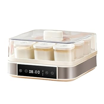 【中古】スマートデジタルヨーグルトメーカー、調節可能な温度とタイマー、9x150ml...