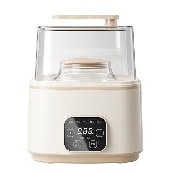 【中古】電動ヨーグルトメーカー、1 L+2 L LEDタッチパネルタイマー付きスマート発...