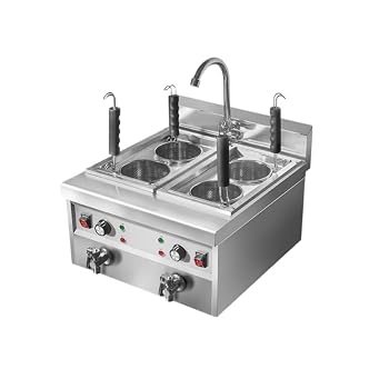 【中古】FUNCV電気式ゆで麺器 業務用 麺茹で器 ステンレス製 二槽式4穴 大容量 保温機能あり ラーメン釜 ゆで麺機 デスクトップ麺調理機 卓上タイプ (4穴)【メーカー名】【メーカー型番】【ブランド名】FUNCV 業務用厨房家電 【商品説明】FUNCV電気式ゆで麺器 業務用 麺茹で器 ステンレス製 二槽式4穴 大容量 保温機能あり ラーメン釜 ゆで麺機 デスクトップ麺調理機 卓上タイプ (4穴)【高品質ステンレス鋼素材】: この電気麺調理器は、耐久性、防錆性、衛生性に優れたステンレス鋼のみで作られています。水タンクの角は丸みを帯びているため、お手入れが簡単です。水タンクの壁面は傾斜したデザインになっているため、飛び散った水が自然にタンク内に戻ります。【人間中心設計】人間工学に基づいた仕切り設計により、発熱体やフィルターバスケットとの直接接触を避け、安全な使用を保証します。【多機能調理器具】おでん、うどん、揚げ餃子、シチュー、しゃぶしゃぶ、麺類、小麦粉、ワンタン、スープ、辛い鍋料理などが作れます。注意：空焚きを防ぐため、電源プラグを差し込んでもヒーターは作動しません。正常に作動するか確認する前に、水を入れてください。【高速加熱＆温度調節】M型ヒーターにより、お湯を素早く沸騰させ、麺を均一に加熱します。温度はお好みに合わせて簡単に調節可能。30℃〜110℃の温度範囲で、おでん、うどん、餃子、シチュー、しゃぶしゃぶ、麺類、ワンタン、スープ、辛い鍋料理など、様々な料理にお使いいただけます。当店では初期不良に限り、商品到着から7日間は返品を 受付けております。お問い合わせ・メールにて不具合詳細をご連絡ください。他モールとの併売品の為、完売の際はキャンセルご連絡させて頂きます。中古品の商品タイトルに「限定」「初回」「保証」「DLコード」などの表記がありましても、特典・付属品・帯・保証等は付いておりません。電子辞書、コンパクトオーディオプレーヤー等のイヤホンは写真にありましても衛生上、基本お付けしておりません。※未使用品は除く品名に【import】【輸入】【北米】【海外】等の国内商品でないと把握できる表記商品について国内のDVDプレイヤー、ゲーム機で稼働しない場合がございます。予めご了承の上、購入ください。掲載と付属品が異なる場合は確認のご連絡をさせて頂きます。ご注文からお届けまで1、ご注文⇒ご注文は24時間受け付けております。2、注文確認⇒ご注文後、当店から注文確認メールを送信します。3、お届けまで3〜10営業日程度とお考えください。4、入金確認⇒前払い決済をご選択の場合、ご入金確認後、配送手配を致します。5、出荷⇒配送準備が整い次第、出荷致します。配送業者、追跡番号等の詳細をメール送信致します。6、到着⇒出荷後、1〜3日後に商品が到着します。　※離島、北海道、九州、沖縄は遅れる場合がございます。予めご了承下さい。お電話でのお問合せは少人数で運営の為受け付けておりませんので、お問い合わせ・メールにてお願い致します。営業時間　月〜金　11:00〜18:00★お客様都合によるご注文後のキャンセル・返品はお受けしておりませんのでご了承ください。0