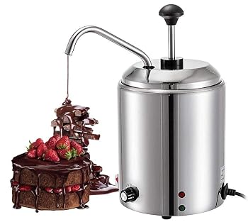 【中古】業務用ホットファッジ＆ナチョチーズソースウォーマー、800Wステンレス製...