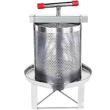 【中古】MENDRIO 10L手動蜂蜜圧搾機 304食品ステンレス二重濾過構造 不純物除去 養...