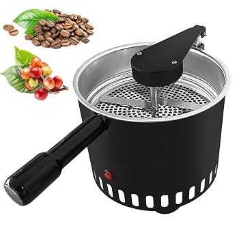 【中古】コーヒー豆冷却トレイ 500g ? 回転式＆自動攪拌、強力ファン、ステンレス...