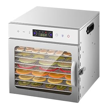 【中古】フードドライヤー 6~18層 食品乾燥機 ステンレス鋼 400~2000W 高効率360°熱風循環 30〜90℃/1〜24時間自由調節 過熱防止機能内蔵 受け皿付きフード乾燥 タイマー付き 家庭用 業務用(8層)【メーカー名】【メーカー型番】【ブランド名】HOBIVA フードドライヤー 【商品説明】フードドライヤー 6~18層 食品乾燥機 ステンレス鋼 400~2000W 高効率360°熱風循環 30〜90℃/1〜24時間自由調節 過熱防止機能内蔵 受け皿付きフード乾燥 タイマー付き 家庭用 業務用(8層)【大容量食品乾燥機】食品乾燥機は、熱風を360°循環させる2つの強力な乾燥ファンを備えた脱水システムをアップグレードし、肉、果物、野菜を素早く均一に乾燥させます。【安全で使いやすい】このジャーキー用食品乾燥機は、シンプルなインターフェースとデジタルタッチコントロールパネルで操作が簡単です。時間は 1時間 単位で設定でき、最大設定は 24 時間で、温度は 35℃ 〜 90℃ まで 5°F 単位で調整できます。この脱水機には過熱保護装置が付いており、過度の熱の蓄積が検出された場合、機械が自動的に停止します。この機能は食品を過度の乾燥から守るだけでなく、ただ待つだけでなく他のことをする時間を節約します。【耐久性とお手入れが簡単】オールステンレス製のこの脱水機は、布で簡単に掃除できます。ステンレス製のトレイは食洗機対応です。底部のステンレス鋼のドリップトレイは、破片や湿気が機械に滴るのを防ぎ、掃除の際に押したり出したりするのが簡単です。【静かな動作】800W脱水機は、ご自宅や職場の平和と静けさを乱すことなく、48dbで静かに動作します。視覚窓と LED ライトは、肉、果物、野菜、ハーブを乾燥させる際の脱水プロセスと状態を観察および検査するのに役立ちます。【操作が簡単】トレイに薄く切った野菜やフルーツなどの材料を並べて温度と時間を設定するだけでOK！手間いらずで衛生面も安心！天日干しのように天候に左右されず、ホコリなども付着せずに作れます。当店では初期不良に限り、商品到着から7日間は返品を 受付けております。お問い合わせ・メールにて不具合詳細をご連絡ください。他モールとの併売品の為、完売の際はキャンセルご連絡させて頂きます。中古品の商品タイトルに「限定」「初回」「保証」「DLコード」などの表記がありましても、特典・付属品・帯・保証等は付いておりません。電子辞書、コンパクトオーディオプレーヤー等のイヤホンは写真にありましても衛生上、基本お付けしておりません。※未使用品は除く品名に【import】【輸入】【北米】【海外】等の国内商品でないと把握できる表記商品について国内のDVDプレイヤー、ゲーム機で稼働しない場合がございます。予めご了承の上、購入ください。掲載と付属品が異なる場合は確認のご連絡をさせて頂きます。ご注文からお届けまで1、ご注文⇒ご注文は24時間受け付けております。2、注文確認⇒ご注文後、当店から注文確認メールを送信します。3、お届けまで3〜10営業日程度とお考えください。4、入金確認⇒前払い決済をご選択の場合、ご入金確認後、配送手配を致します。5、出荷⇒配送準備が整い次第、出荷致します。配送業者、追跡番号等の詳細をメール送信致します。6、到着⇒出荷後、1〜3日後に商品が到着します。　※離島、北海道、九州、沖縄は遅れる場合がございます。予めご了承下さい。お電話でのお問合せは少人数で運営の為受け付けておりませんので、お問い合わせ・メールにてお願い致します。営業時間　月〜金　11:00〜18:00★お客様都合によるご注文後のキャンセル・返品はお受けしておりませんのでご了承ください。0
