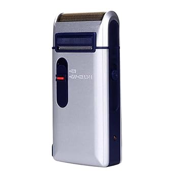 【中古】充電式シェーバー、男性用電気シェーバー - 効率的なシェービング レトロ 3W ヒゲトリマー カミソリ | 幾何学模様のネットデザインのフェイスシ