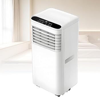 【中古】ポータブルエアコン 冷風機 4-in-1 7000BTU 冷房・除湿・送風・スリープモード リモコン付き 24時間タイマー キャスター付き 窓用排気キット同梱