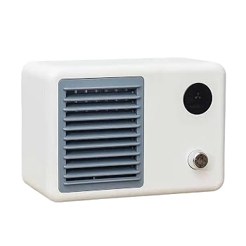 【中古】ポータブルエアコン ミニエアコンファン水冷ファンエアコン加湿器空気クーラーチラー 7 色ライト空気クーラーファン 移動が簡単(White)