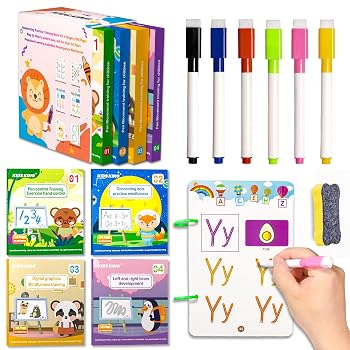 【中古】KIDS KING 手書き練習トレーニングブック - 落書きワークブック 4段階 3~8歳のお子様向け 296ページ 再利用可能なページ アルファベット | カウント | ドットで描く 就学前の学習活動 幼稚園ワークブック【メーカー名】【メーカー型番】【ブランド名】KIDS KING ひらがな・カタカナ・漢字 【商品説明】KIDS KING 手書き練習トレーニングブック - 落書きワークブック 4段階 3~8歳のお子様向け 296ページ 再利用可能なページ アルファベット | カウント | ドットで描く 就学前の学習活動 幼稚園ワークブック商品内容:KIDS KING手書きトレーニング補助ブックキットには、3~8歳のお子様向けの4段階の落書きワークブックが含まれています。各ワークブックにはマルチカラーマーカー、ホワイトボード消しゴム、リングバックルが付いています。4つのスキルエクササイズを含むトレースワークブック ? この手書き練習セットには、アルファベットA?Z、数字0?9、形状認識、基本的な数学、曲線トレースを備えた296ページのワークブックが含まれており、ペンコントロールと描画の練習ができます。 4つの異なるスキルエクササイズをカバーします:1)ドットからドット、2)ドットをつなぐ、3)線をトレース、4)両手練習。 基本的な運動能力を構築し、創造性と想像力を高め、左右の脳の発達をサポートするように設計されています。再利用可能な高品質ワークブック ? KIDS KINGのライティング練習帳は、厚くて丈夫な紙で作られており、環境に優しい植物インクで印刷されており、鮮明で鮮やかな仕上がりになります。 繰り返し使用できるように設計されており、ページは簡単に拭いてきれいにでき、にじみにくくなっています。 丸みを帯びたエッジと取り外し可能なバインダーリングで安全テストされたこのワークブックは、お子様に安全で耐久性があり、便利な書き心地を提供します。スクリーンフリー学習ツール ? この再利用可能な手書き練習セットは、お子様が楽しみながら学習するのに役立ち、教育に対する前向きな姿勢を育みます。 スクリーンに別れを告げ、実践的なライティングを奨励して、学業の成功のための強力な基盤を構築します。 認知スキルを促進し、知的発達と運動発達をサポートし、描画と独立した練習を通じて思考スキルを高めます。理想的な教育ギフト ? 教育と楽しさを兼ね備えた健康的な学習環境を作り出し、子供たちは何時間も夢中になります。 この就学前のワークブックは、ライティングスキルを向上させるだけでなく、お子様が正しいペンを持つ姿勢を習得するのに役立ちます。 3~8歳のお子様へのインタラクティブで思いやりのあるギフト。誕生日、クリスマス、イースター、感謝祭、新学期に最適です。当店では初期不良に限り、商品到着から7日間は返品を 受付けております。お問い合わせ・メールにて不具合詳細をご連絡ください。他モールとの併売品の為、完売の際はキャンセルご連絡させて頂きます。中古品の商品タイトルに「限定」「初回」「保証」「DLコード」などの表記がありましても、特典・付属品・帯・保証等は付いておりません。電子辞書、コンパクトオーディオプレーヤー等のイヤホンは写真にありましても衛生上、基本お付けしておりません。※未使用品は除く品名に【import】【輸入】【北米】【海外】等の国内商品でないと把握できる表記商品について国内のDVDプレイヤー、ゲーム機で稼働しない場合がございます。予めご了承の上、購入ください。掲載と付属品が異なる場合は確認のご連絡をさせて頂きます。ご注文からお届けまで1、ご注文⇒ご注文は24時間受け付けております。2、注文確認⇒ご注文後、当店から注文確認メールを送信します。3、お届けまで3〜10営業日程度とお考えください。4、入金確認⇒前払い決済をご選択の場合、ご入金確認後、配送手配を致します。5、出荷⇒配送準備が整い次第、出荷致します。配送業者、追跡番号等の詳細をメール送信致します。6、到着⇒出荷後、1〜3日後に商品が到着します。　※離島、北海道、九州、沖縄は遅れる場合がございます。予めご了承下さい。お電話でのお問合せは少人数で運営の為受け付けておりませんので、お問い合わせ・メールにてお願い致します。営業時間　月〜金　11:00〜18:00★お客様都合によるご注文後のキャンセル・返品はお受けしておりませんのでご了承ください。0