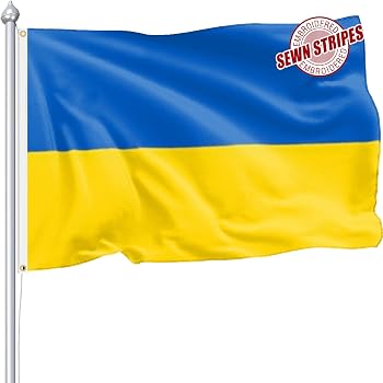 【中古】Nuibers ウクライナ ウクライナ国旗 3x5フィート 外側用 高耐久 210D ナイロン ウクライナ国旗 屋外 両面縫製ストライプ 長持ち ウクライナ国旗