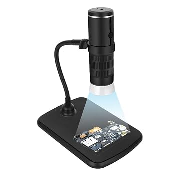 【中古】顕微鏡キット 1000x 1080p.8のポータブルWiFi 導いたライトブラケット 顕微鏡レンズアダプター