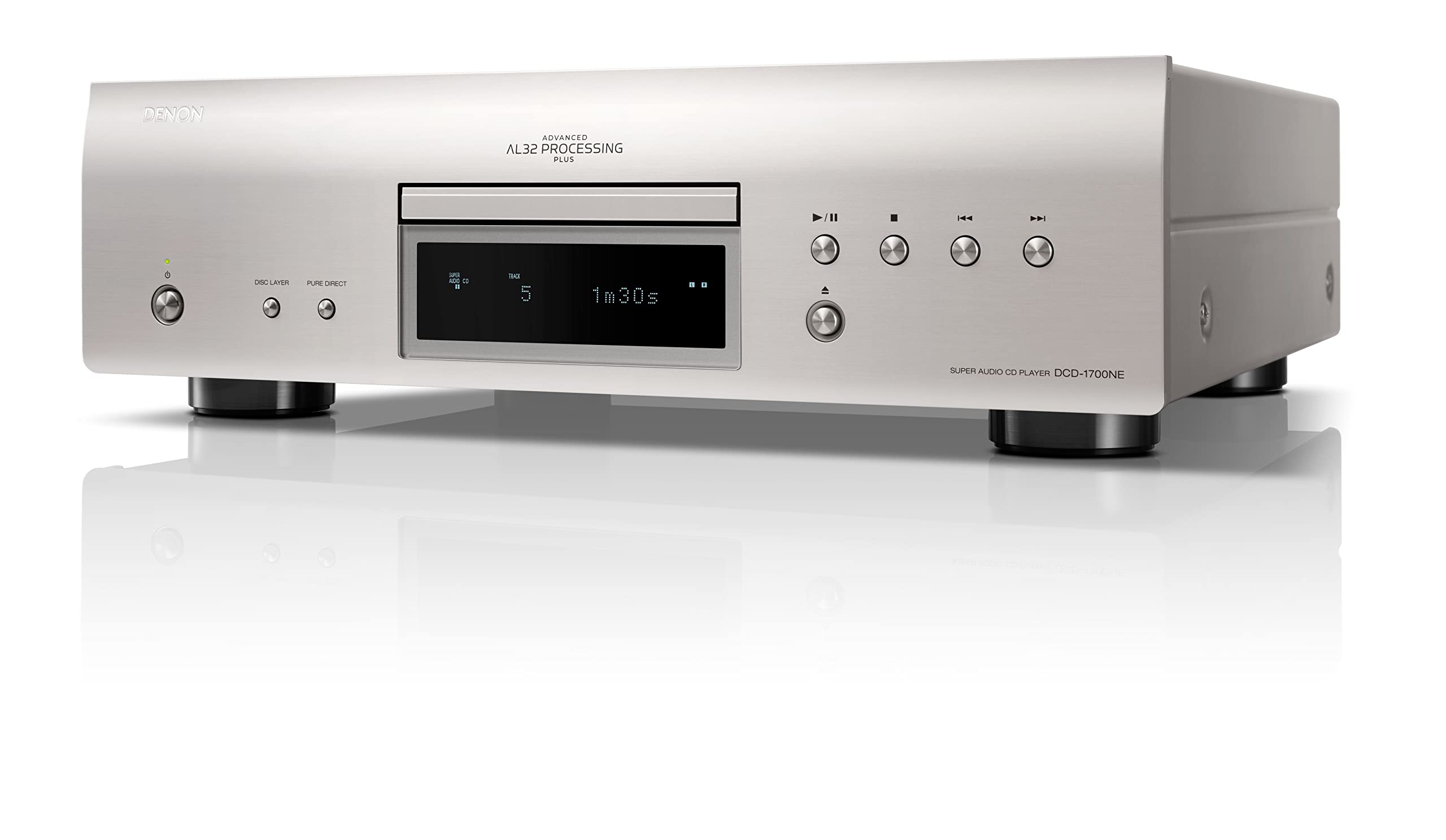 【中古】デノン SACDプレーヤー 家庭用 CDプレーヤー 超高精度192kHz/32bit D/Aコンバーター 耐振設計 DSD/FLAC/WAVファイル対応 ピュアダイレクトモード