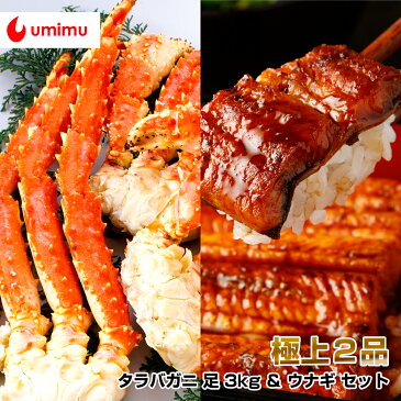 豪華海産物 特別品 海夢限定 タラバガニ 足 3kg & ウナギ セット