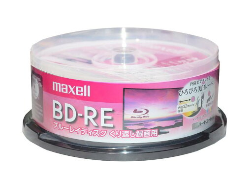 マクセル(maxell) 録画用 BD-RE 標準130分 2倍速 ワイドプリンタブルホワイト 25枚スピンドルケース BEV25WPE.25SP マクセル(maxell) 録画用 BD-RE 標準130分 2倍速 ワイドプリンタブルホワイト 25枚スピンドルケース BEV25WPE.25SP
