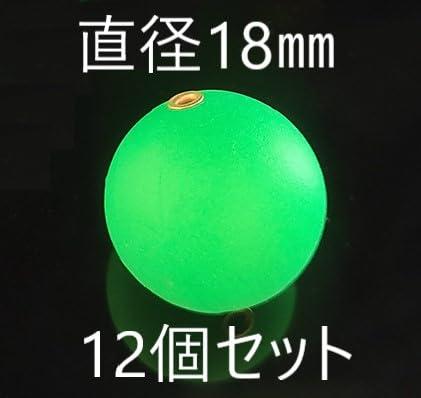 miagolale 発泡ウキ シモリ玉 中通し玉 3色入り ぶっこみ サビキ 玉浮き 釣り仕掛け 泳がせ釣り ウキ釣り アオリイカ (直径18mm×12個)