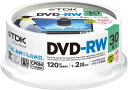TDK 録画用DVD-RW デジタル放送録画対応(CPRM) 1-2倍速 インクジェットプリンタ対応(ホワイト・ワイド) 30枚スピンドル DRW120DPWA30PU(2)