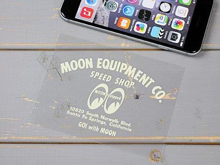 ムーンアイズ ステッカー 転写ステッカー MOONEYES スピードショップ アイボリー＿SC-MQD021IV-MON