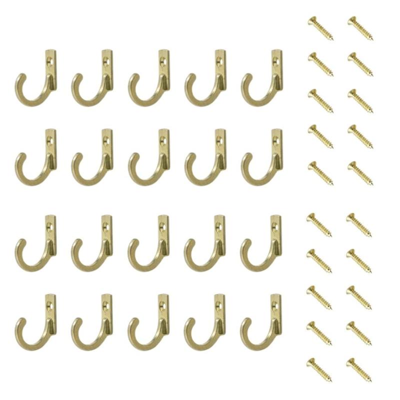 Modest Joy アンティークフック 調 壁 ネジ付き 洋服 コート 帽子 ハンガー シンプル かわいい 20個 セット