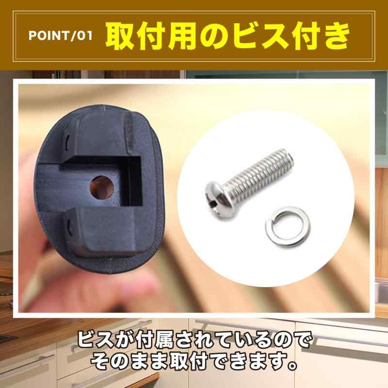 FJmark 鍋の取っ手 ハンドル 交換 部品 汎用 取っ手 フライパン 鍋 調理器具 簡単交換 片手 ユニバーサル ブラック ネジ付き