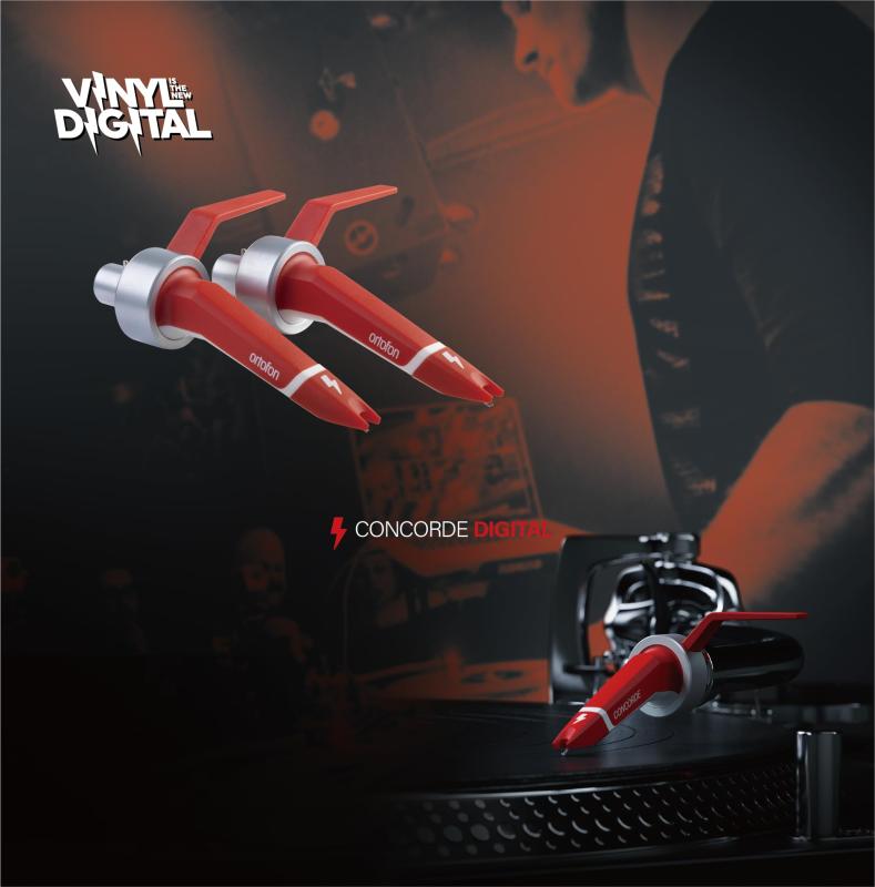 ortofon Concorde MKII Twin Digital オルトフォン DJカートリッジ ヘッドシェル一体型 2本セット 丸針 フライトケース付き DJプレイ/リスニング兼用 2