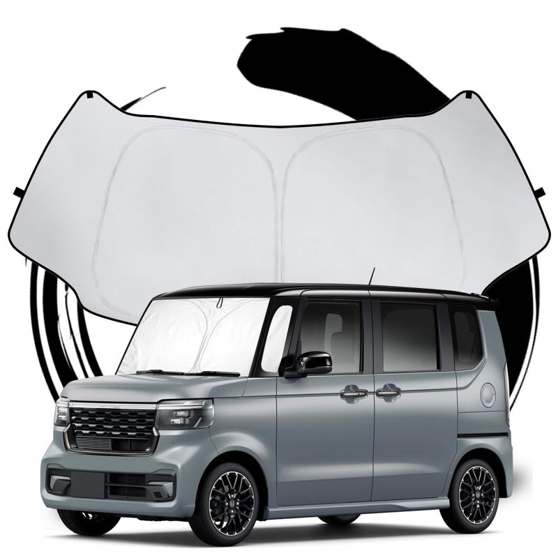樂天商城 - ruiya S G O S N 車 専用 新型 サンシェード パーツ 車用サンシェード 車中泊 UVカット フロントガラス用 折り畳み式 カスタム 吸盤不要 日よけ カスタム パーツ
