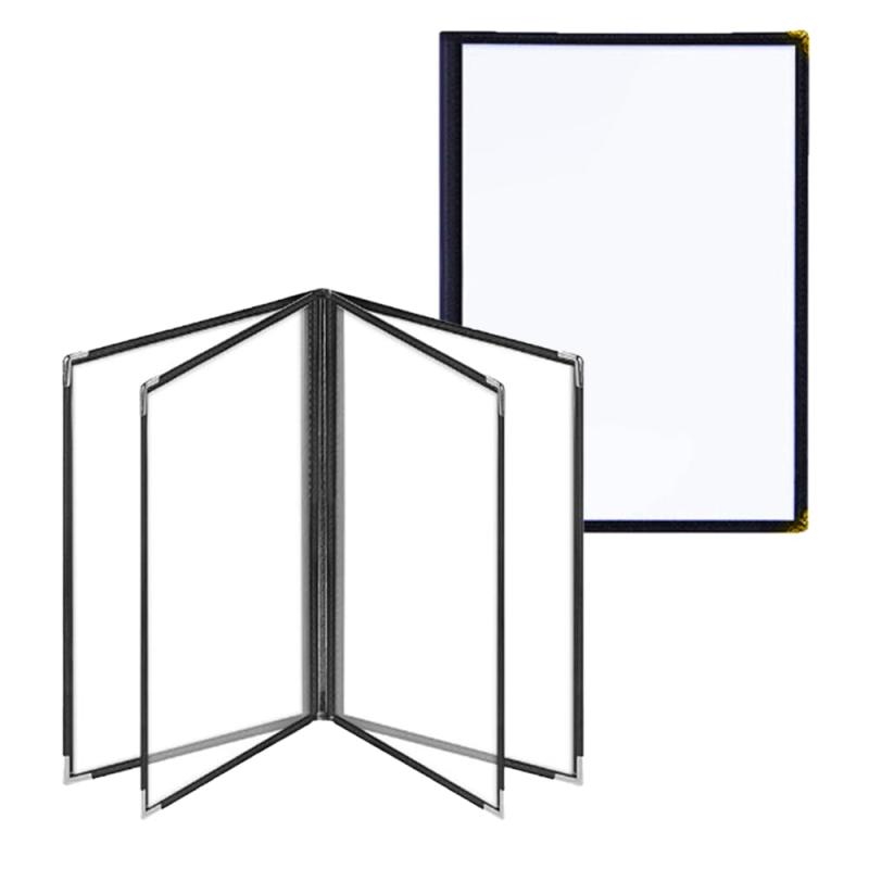 AZNABLE メニューブック A4 メニュー表 ファイル 飲食店 カバー 黒 クリア