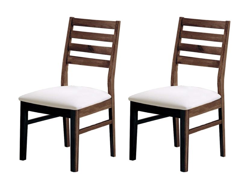 樂天商城 - 関家具(Sekikagu) ダイニングチェア ブラウン 幅45×奥行52×高さ89cm 2脚組 合皮張り 235943 2脚入