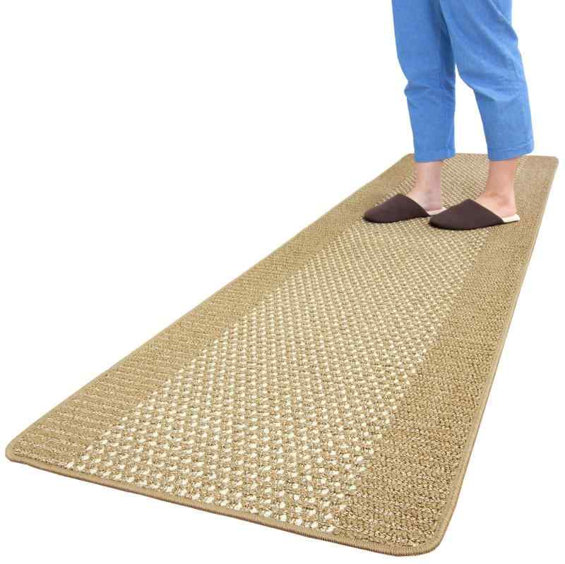 乐天商城 - オカ キッチンマット 優踏生 洗いやすい ずれない 60×240cm ベージュ日本製 コンパクト包装