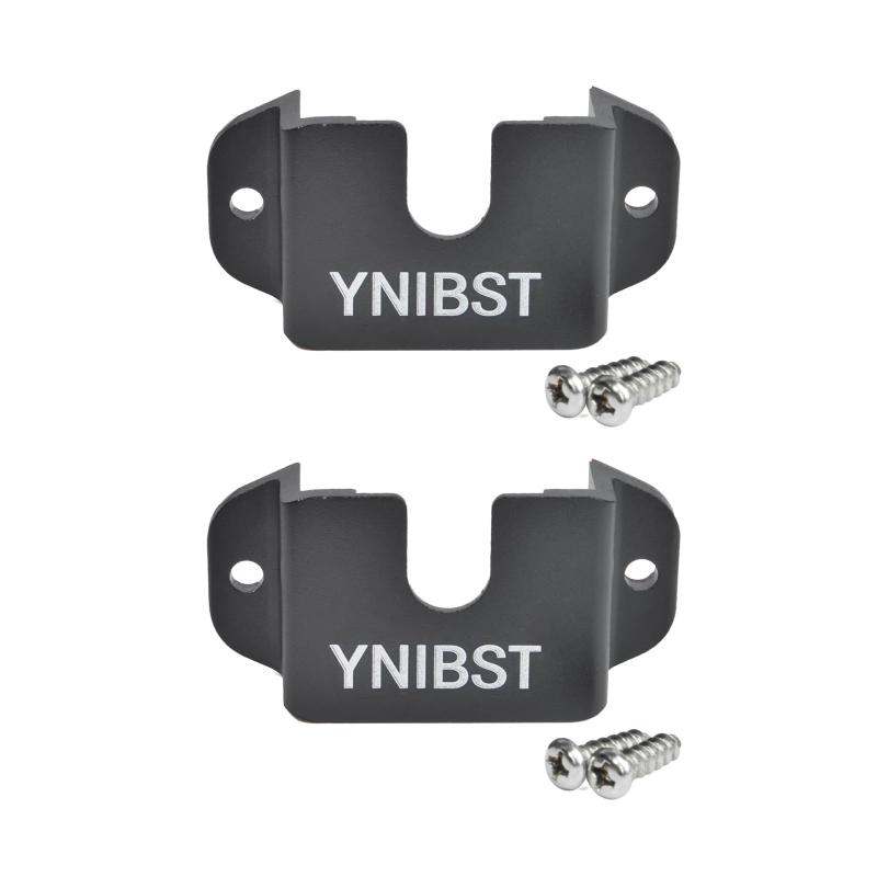 YNIBST 無線機ホルダー マイクハンガー 兼用 3M両面テープ付き タッピンねじ付属 2個セット アルミ合金 60mm×30mm×15mm 設置簡単【無線機ホルダー・マイクハンガー兼用】ベルトクリップを装着しながら、無線機の固定ができま...