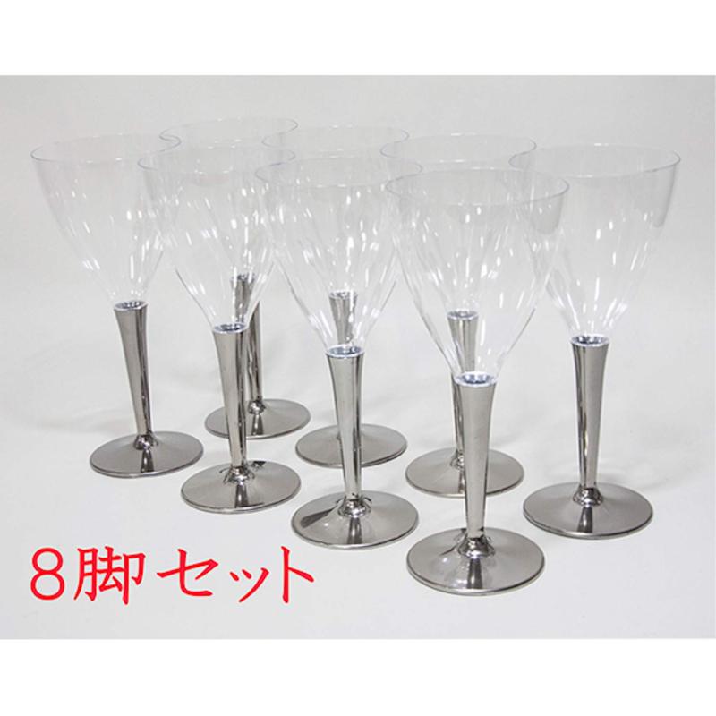 アームカンパニー mozaik(モザイク) ワイングラス シルバーステム シルバー 7×16.5cm 華やかな 演出に MZGL8SL 8個入 uminokaze-10131836 海の風ストア サンプル画像2