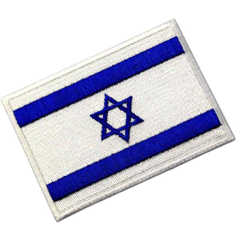 イスラエル 国旗 紋章 イスラエル アップリケ 刺繍入りアイロン貼り付け/縫い付けワッペン