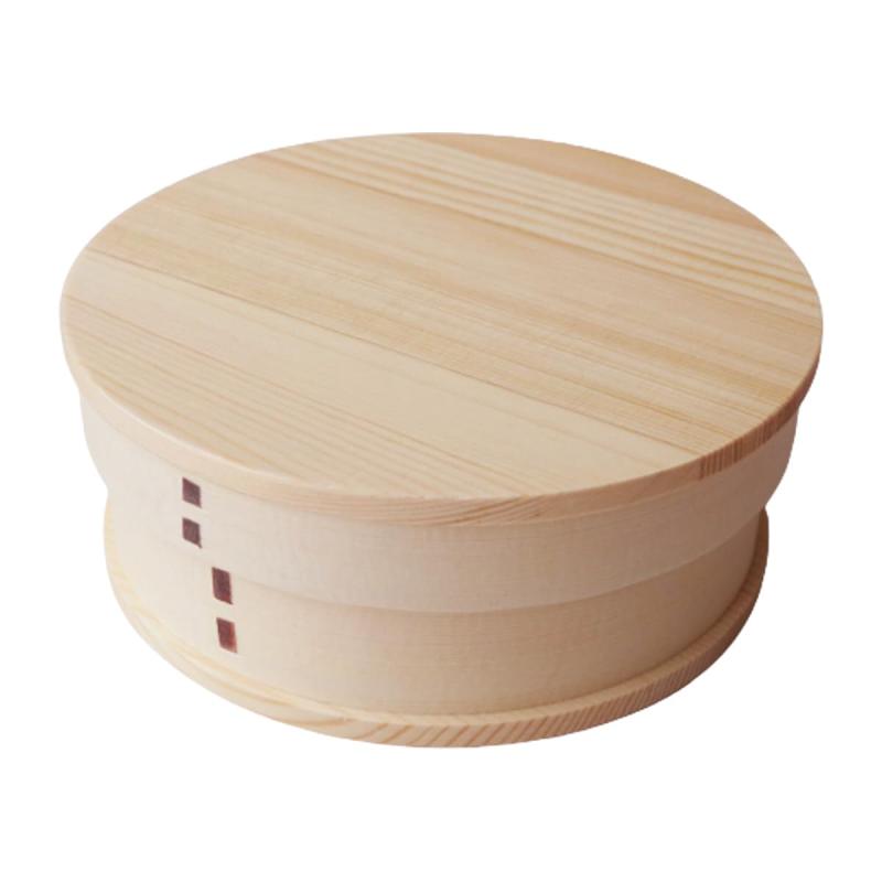 乐天商城 - J-kitchens 曲げわっぱ 弁当箱 木製 NEW かぶせ型 丸 一段 弁当箱 ナチュラル Φ14.5cm × 6cm 650ml